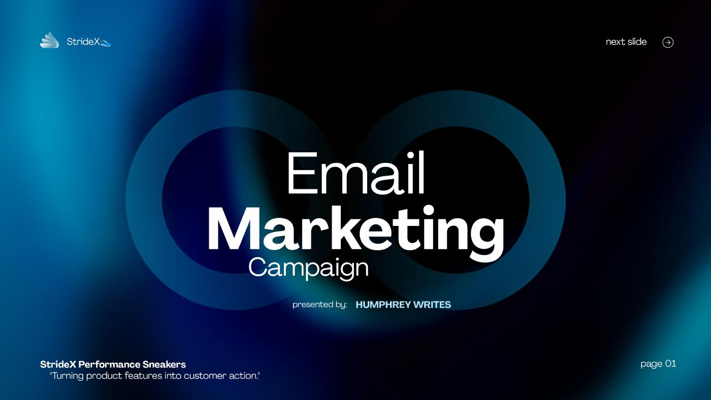 StrideX email marketing campaign cover