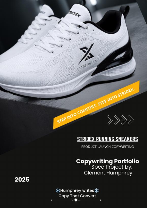 StrideX performance sneaker product mockup cover
